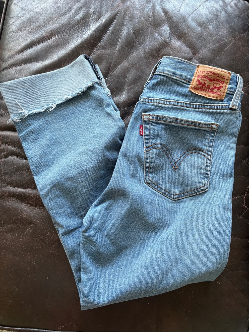Wedgie Levi's Light Blue Straight Leg High-Rise Jeans
